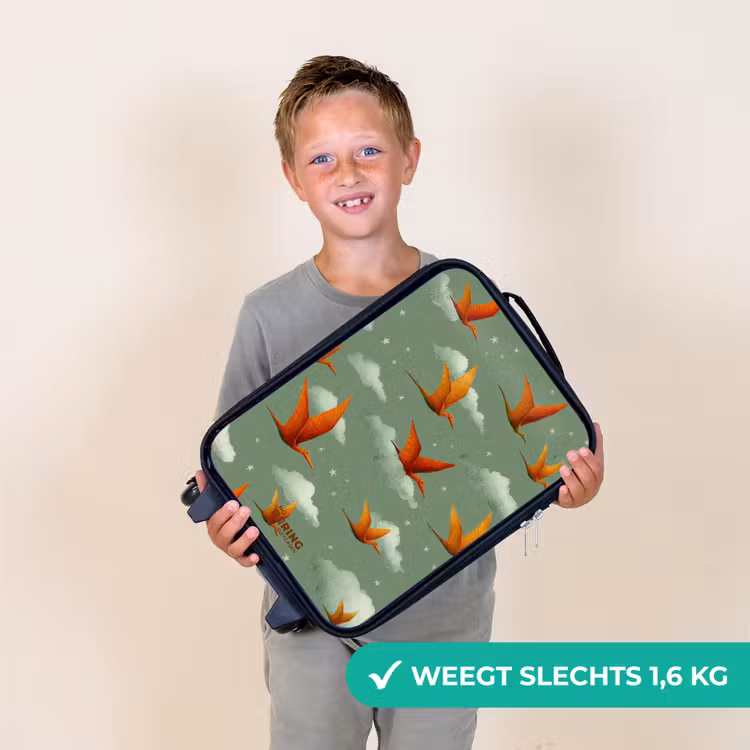 Vliegende pterosaurussen tussen sterren Kinderkoffer - Zwart klein -sfeer4_NL