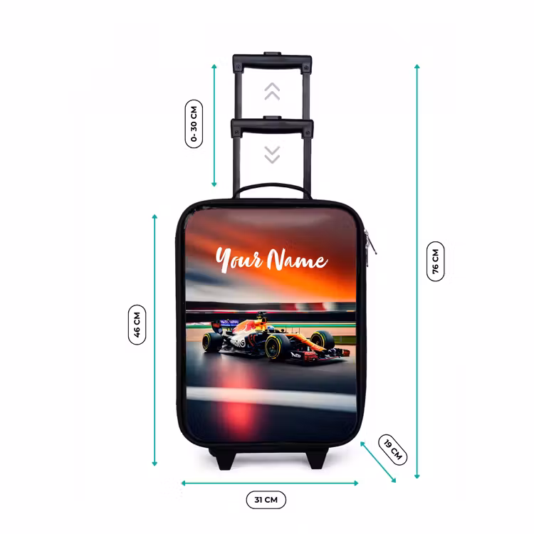 Furious F1 Kinderkoffer - Zwart klein -productfoto_formaten
