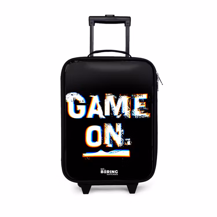 Game on in zwart wit Kinderkoffer - Zwart klein -3d