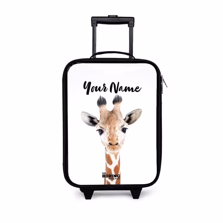 Gerrie Giraffe Kinderkoffer - Zwart klein -3d