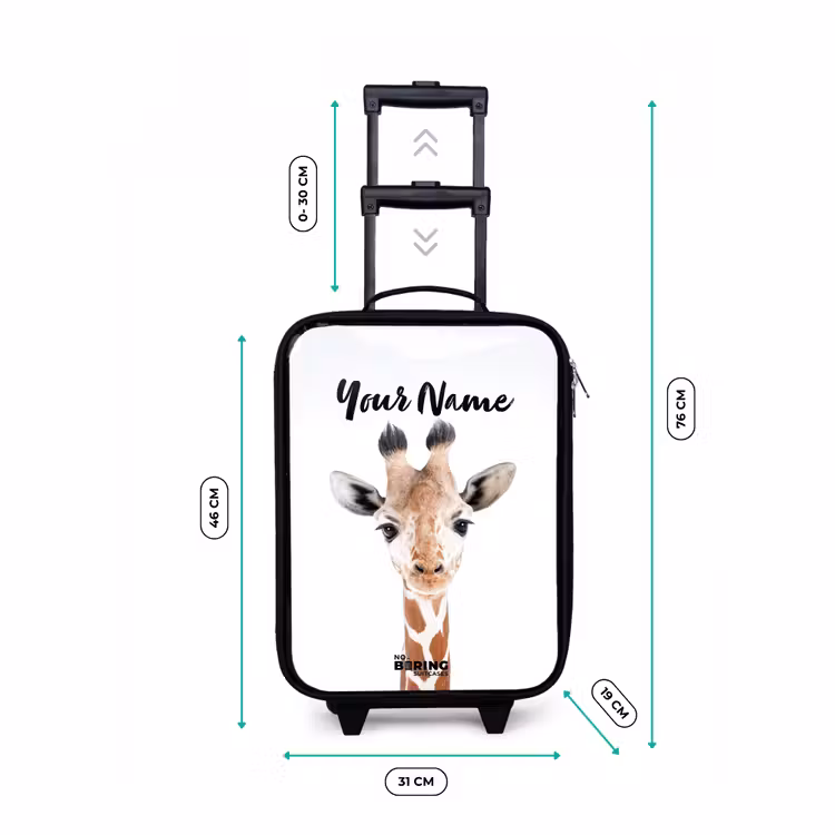 Gerrie Giraffe Kinderkoffer - Zwart klein -productfoto_formaten