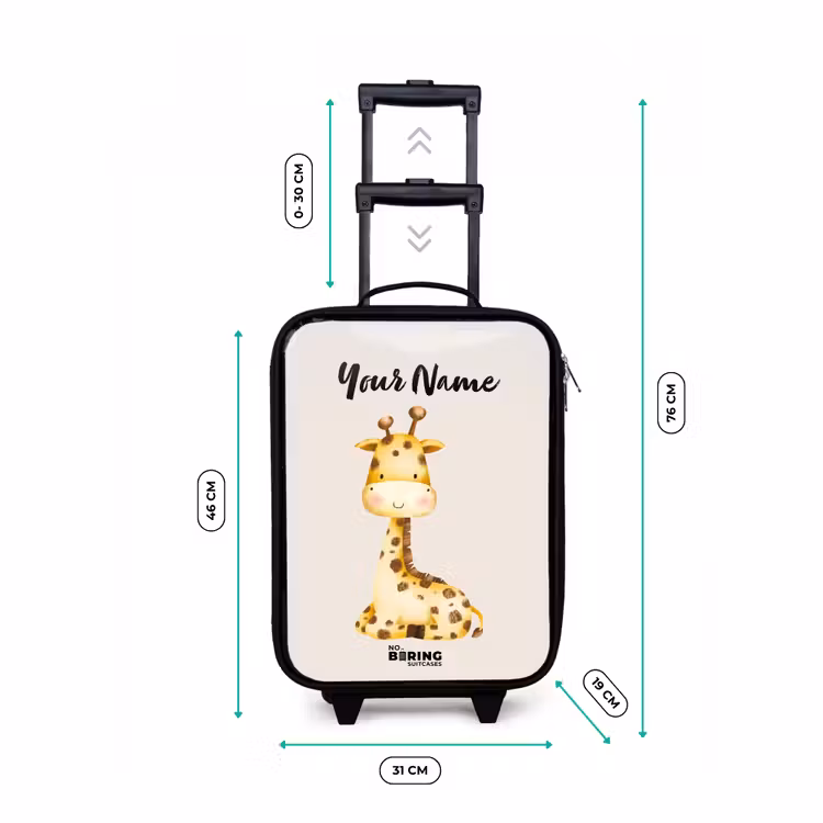 Gigi Giraffe Kinderkoffer - Zwart klein -productfoto_formaten