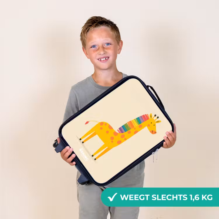 Giraffe - Dier - Kleurrijk Kinderkoffer - Zwart klein -sfeer4_NL