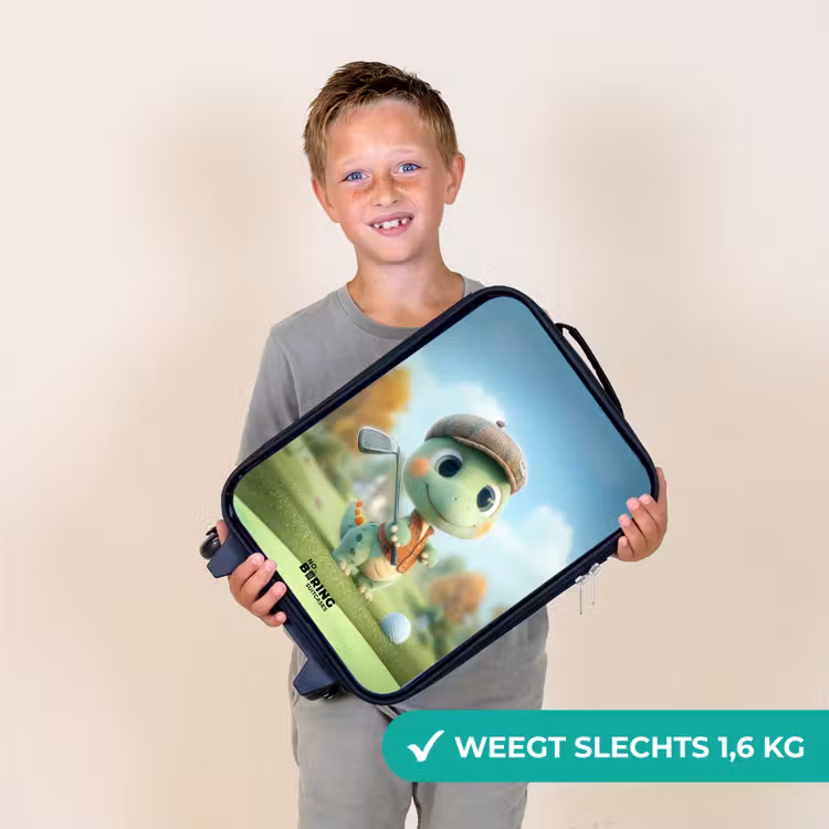 Golf - Dino - Groen Kinderkoffer - Zwart klein -sfeer4_NL