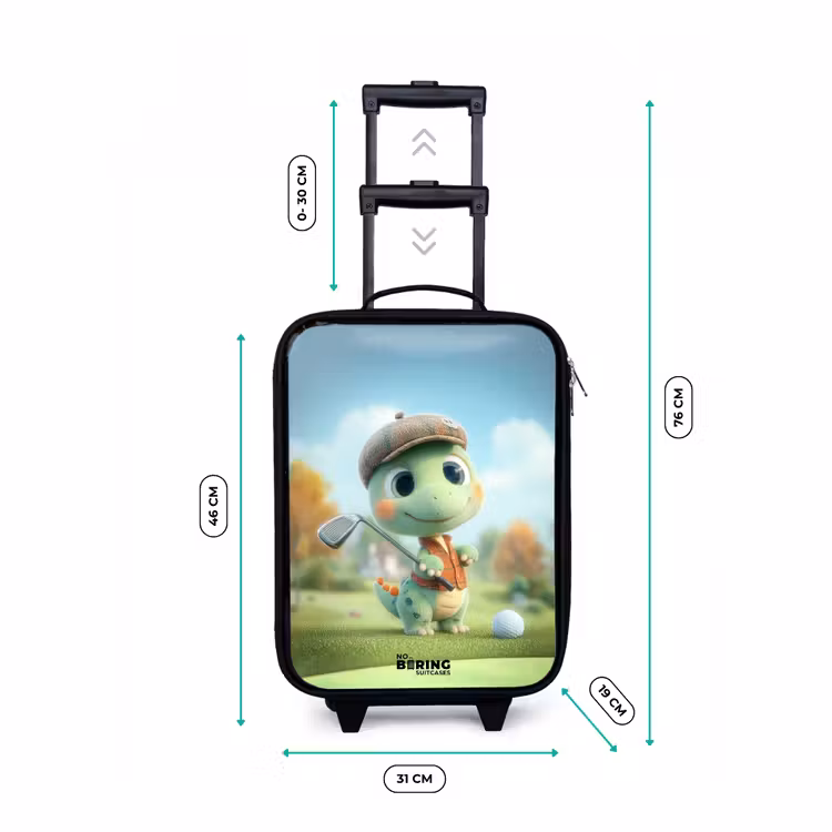 Golf - Dino - Groen Kinderkoffer - Zwart klein -productfoto_formaten
