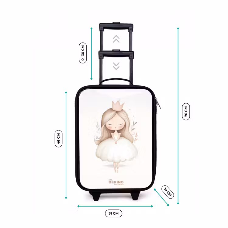 Sierlijke prinses in het wit Kinderkoffer - Zwart klein -productfoto_formaten