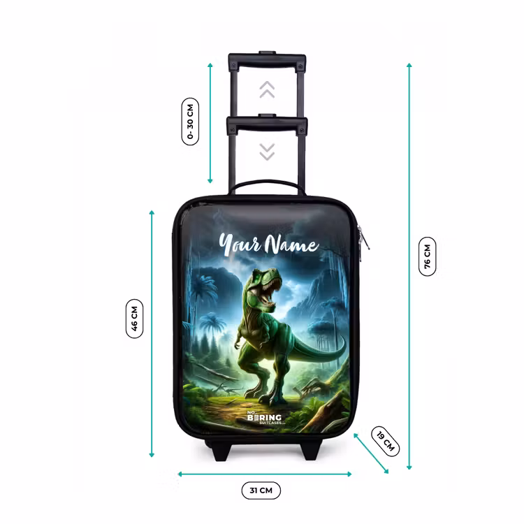 Junglosaurus Kinderkoffer - Zwart klein -productfoto_formaten