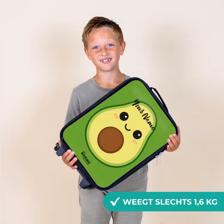 Kawai - Avocado - Groen Kinderkoffer - Zwart klein -sfeer4_NL