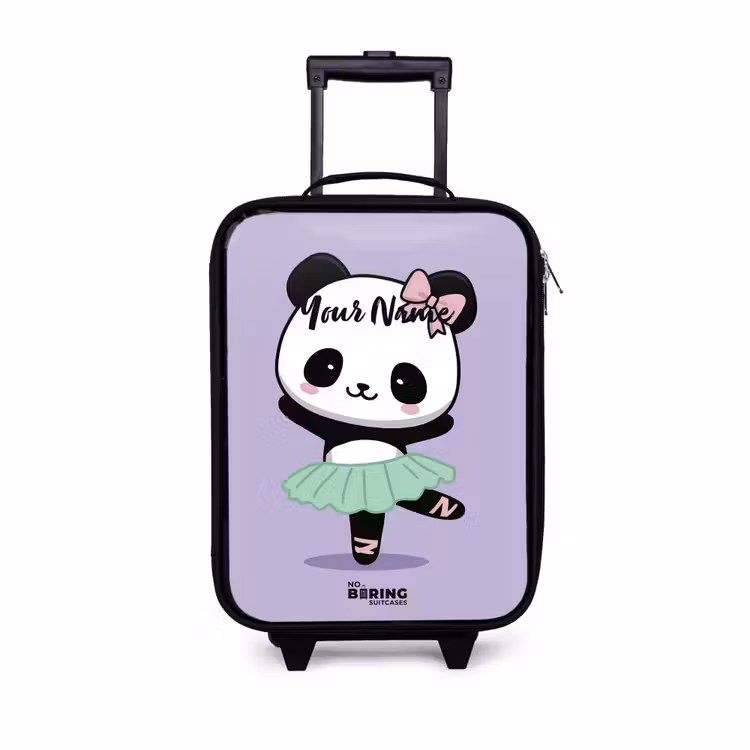 Kawai - Ballet - Panda Kinderkoffer - Zwart klein -3d