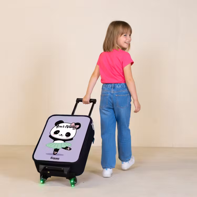 Kawai - Ballet - Panda Kinderkoffer - Zwart klein -sfeer1