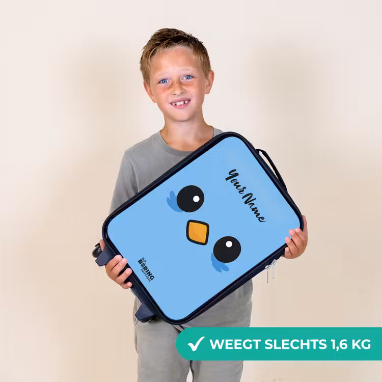 Kawai - Vogel - Blauw Kinderkoffer - Zwart klein -sfeer4_NL