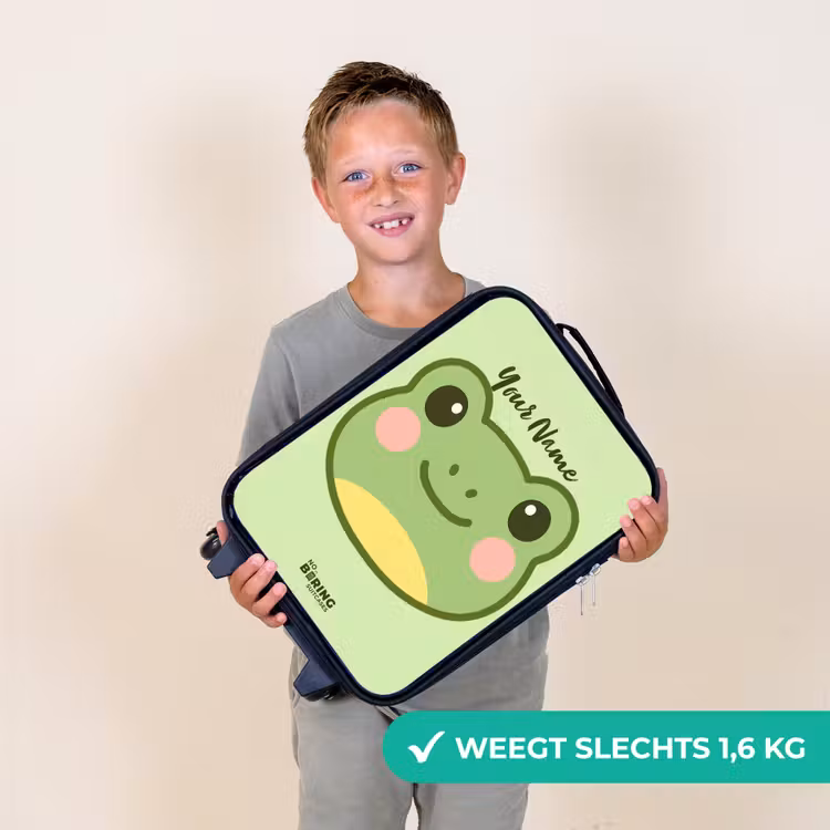 Kawai - Kikker - Groen Kinderkoffer - Zwart klein -sfeer4_NL
