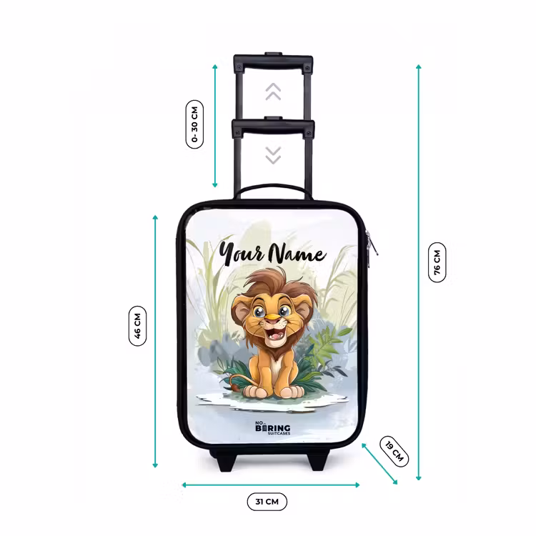 Lenny leeuwtje Kinderkoffer - Zwart klein -productfoto_formaten