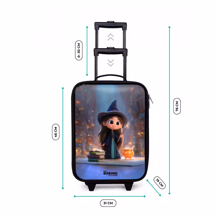 Kleine tovernares in bibliotheek Kinderkoffer - Zwart klein -productfoto_formaten