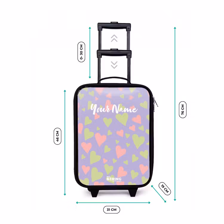 Lovely lila Kinderkoffer - Zwart klein -productfoto_formaten