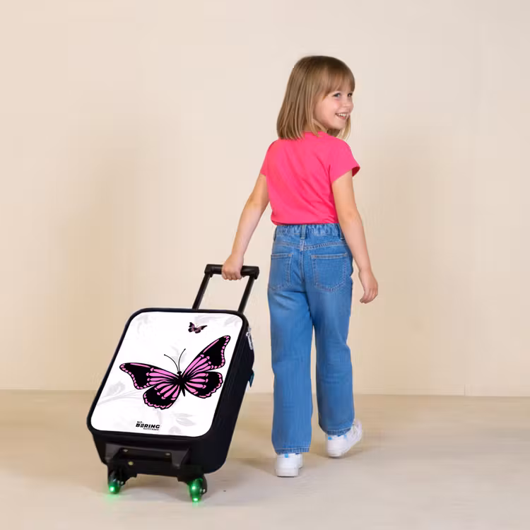 Magenta monarch Kinderkoffer - Zwart klein -sfeer1