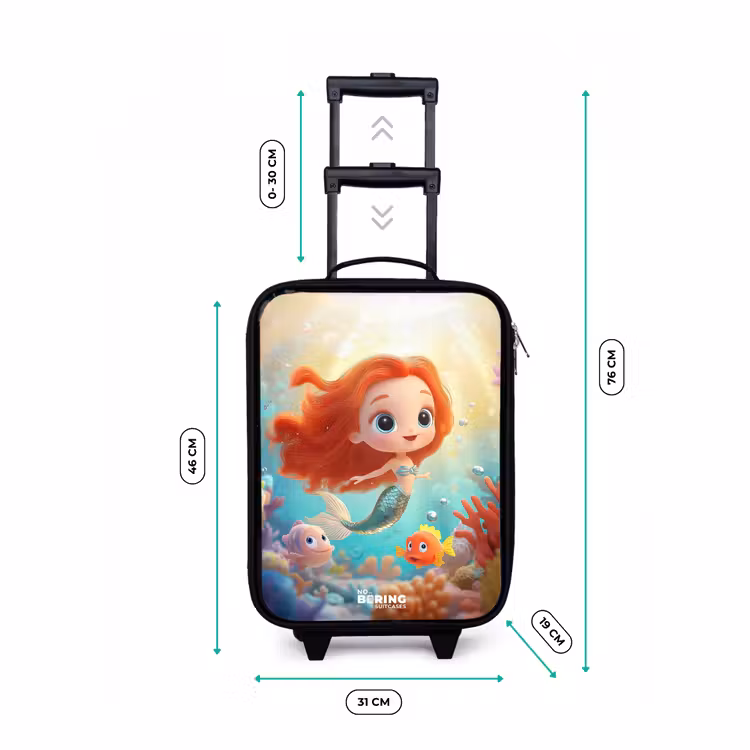 Zeemeermin - Vissen - Koraal Kinderkoffer - Zwart klein -productfoto_formaten