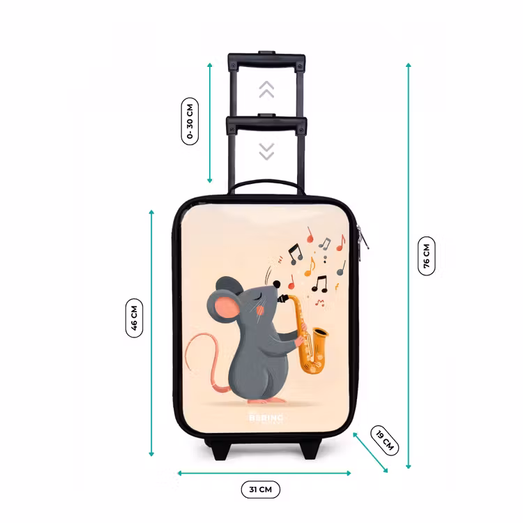 Muis - Saxofoon - Muziek Kinderkoffer - Zwart klein -productfoto_formaten