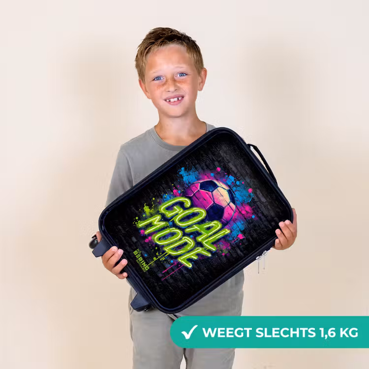 Neon - Graffiti - Voetbal - Kleurrijk Kinderkoffer - Zwart klein -sfeer4_NL