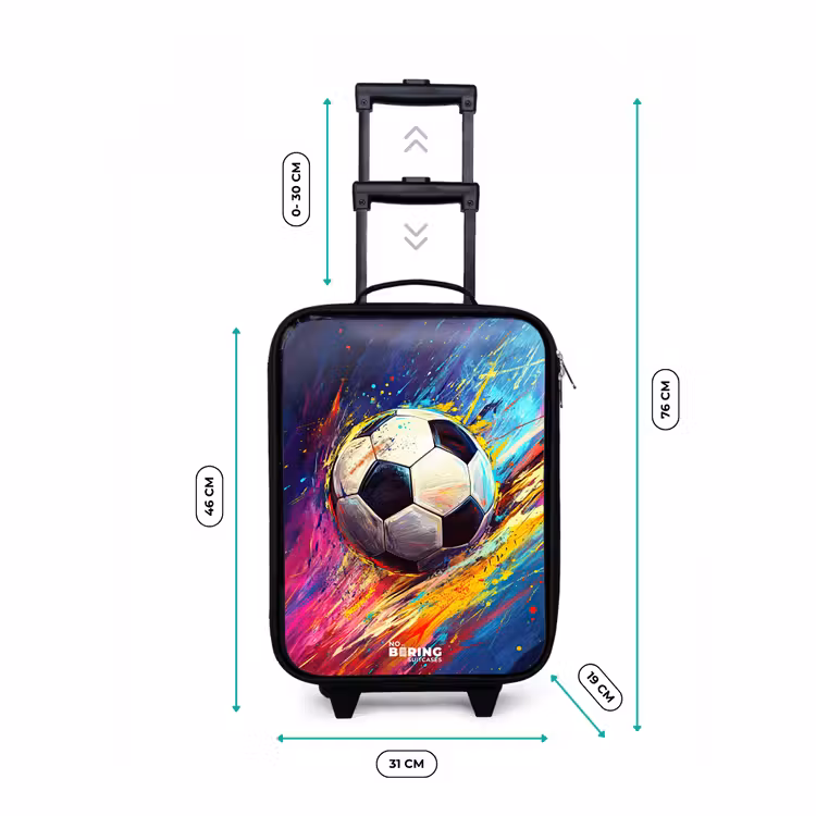 Neon - Voetbal - Kleurrijk Kinderkoffer - Zwart klein -productfoto_formaten