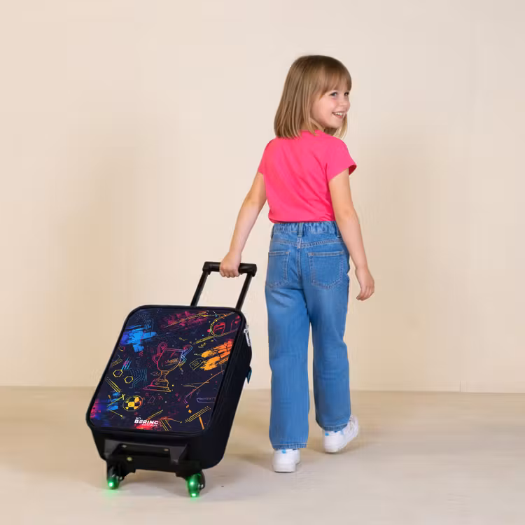 Neon sporttrofee design Kinderkoffer - Zwart klein -sfeer1
