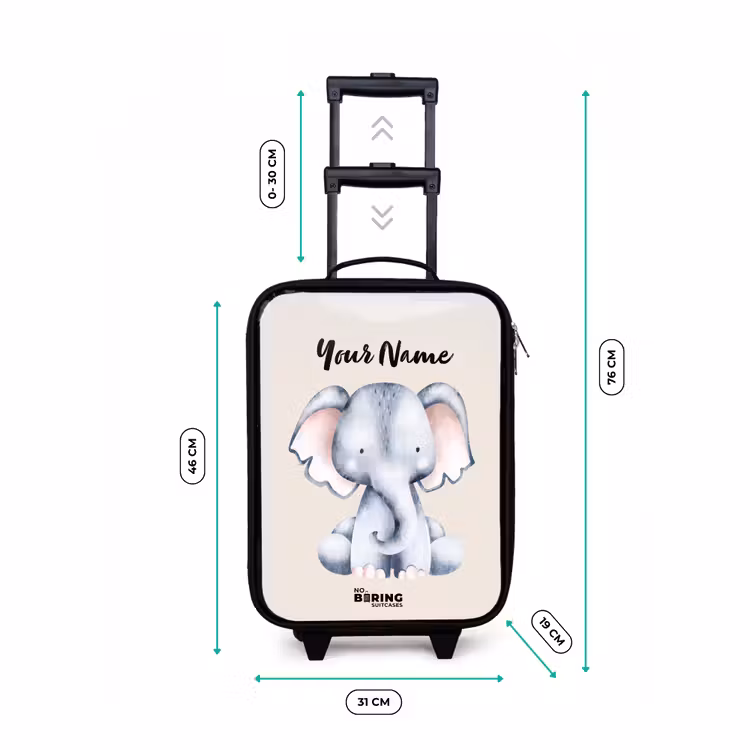 Oane Olifant Kinderkoffer - Zwart klein -productfoto_formaten