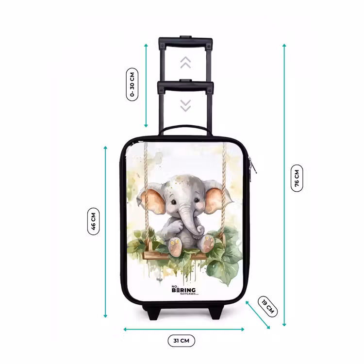 Onno olifant Kinderkoffer - Zwart klein -productfoto_formaten