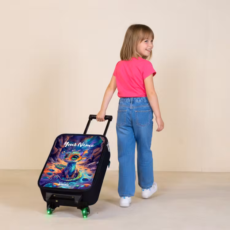 Sierlijke saffierdraak Kinderkoffer - Zwart klein -sfeer1