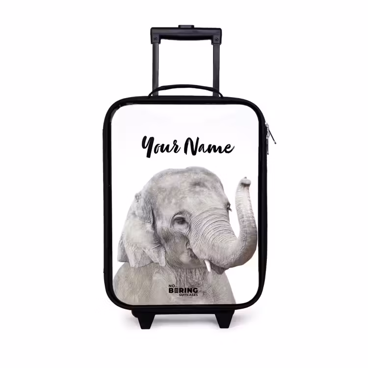 Oscar Olifant Kinderkoffer - Zwart klein -3d