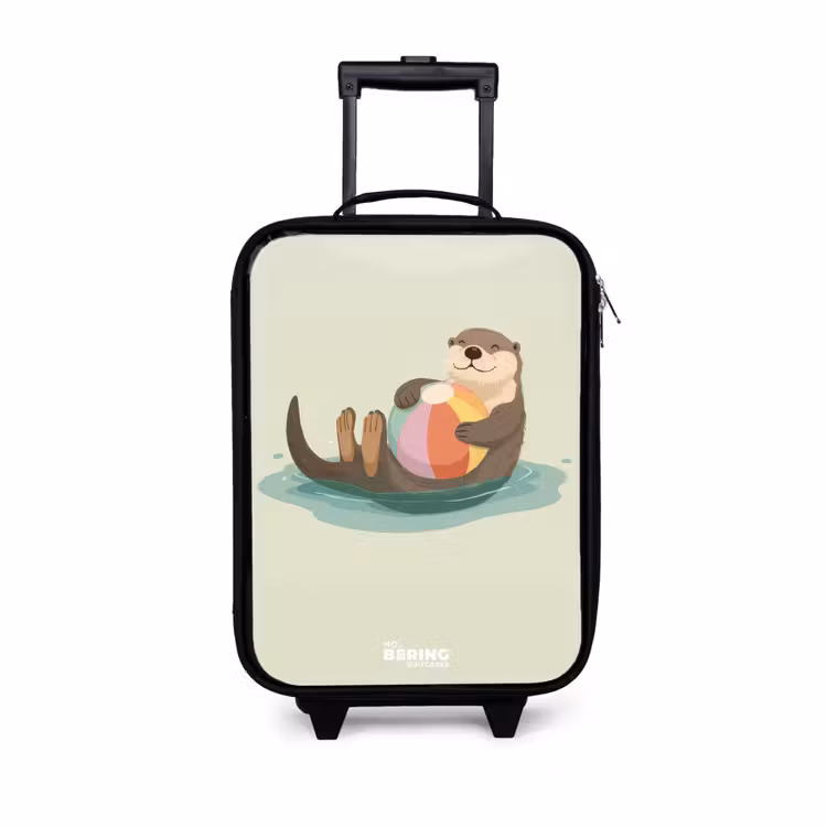 Otter - Strandbal - Water Kinderkoffer - Zwart klein -3d