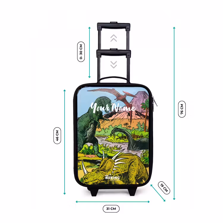 Feest in Dinosaurusland Kinderkoffer - Zwart klein -productfoto_formaten