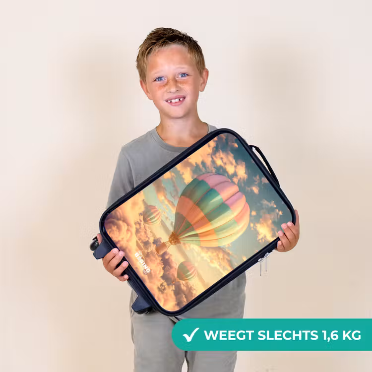 Pastel skyliner Kinderkoffer - Zwart klein -sfeer4_NL