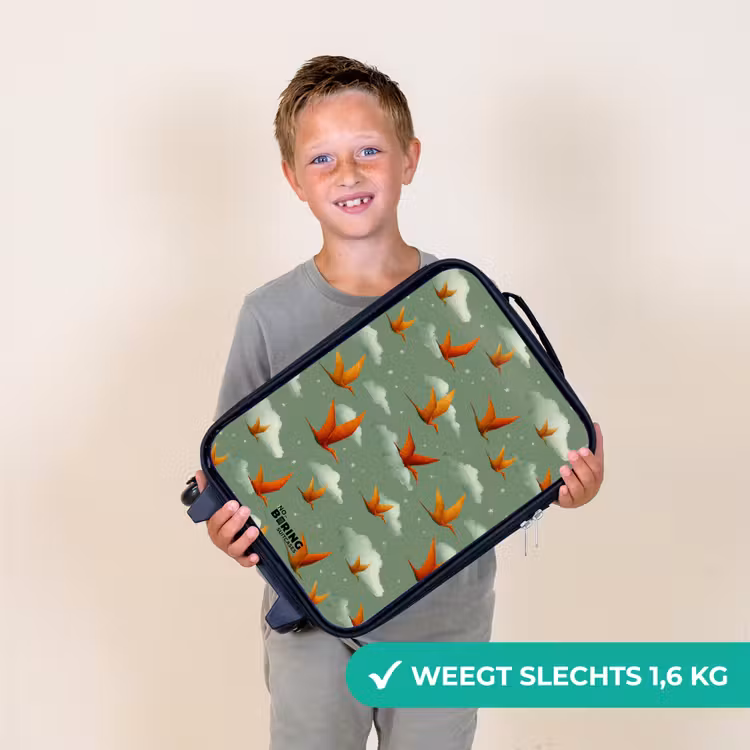 Patroon - Dino - Pterosaurussen Kinderkoffer - Zwart klein -sfeer4_NL