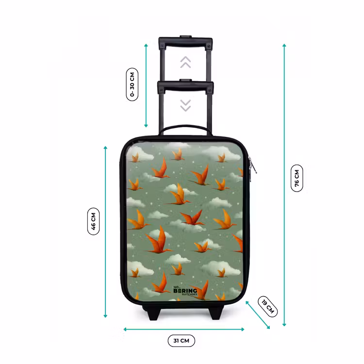 Patroon - Dino - Pterosaurussen Kinderkoffer - Zwart klein -productfoto_formaten