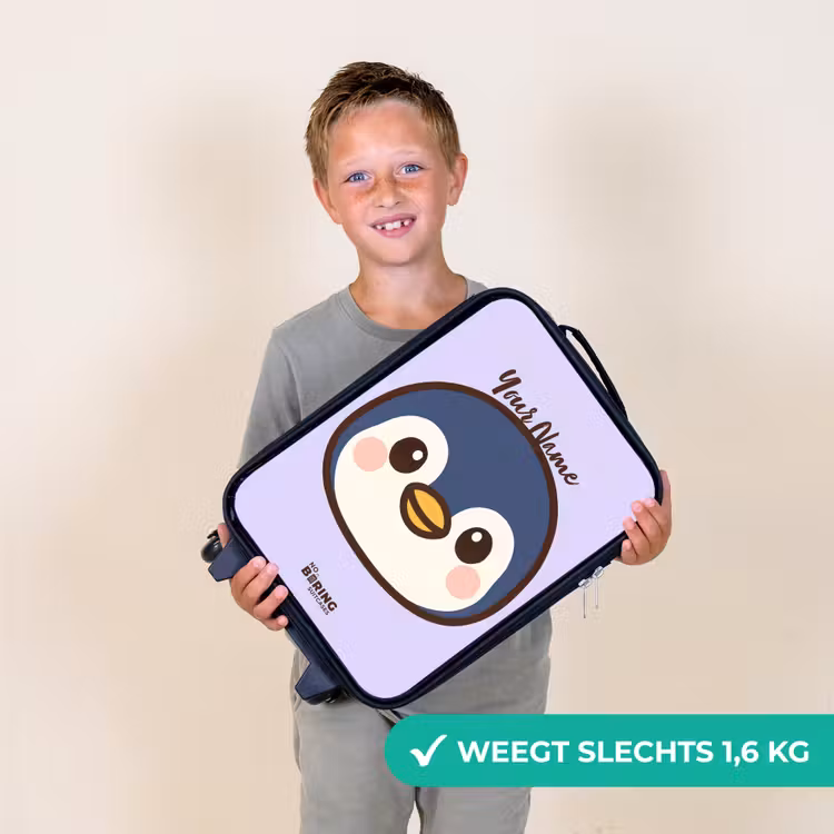 Pinguïn Kinderkoffer - Zwart klein -sfeer4_NL