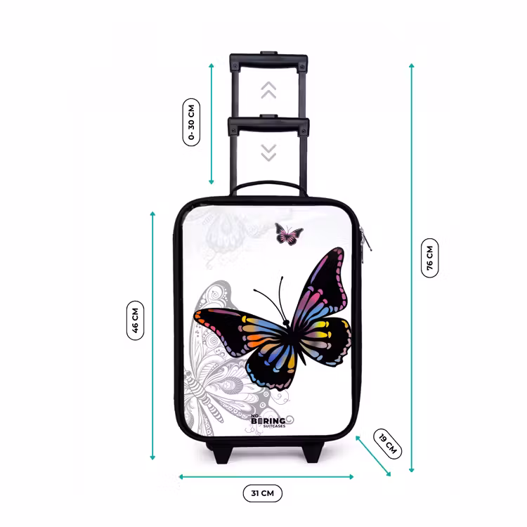 Petal papillon Kinderkoffer - Zwart klein -productfoto_formaten