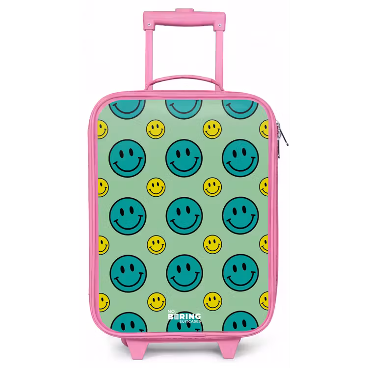 All smiles groen Kinderkoffer - Roze klein -zz3dotto