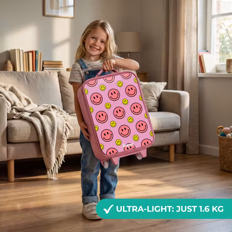 All smiles roze Kinderkoffer - Roze klein -sfeer2_EN