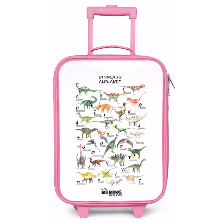Alfabet van dino's Kinderkoffer - Roze klein -zz3dotto