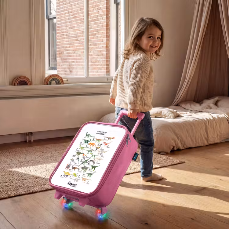 Alfabet van dino's Kinderkoffer - Roze klein -sfeer1