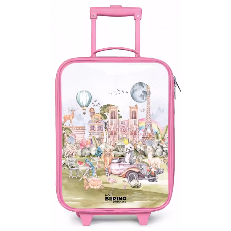 Dierlijke fantasiestad Kinderkoffer - Roze klein -zz3dotto