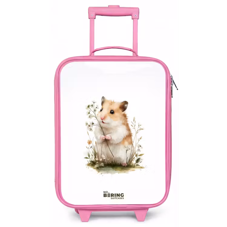 Dier - Natuur - Hamster Kinderkoffer - Roze klein -zz3dotto