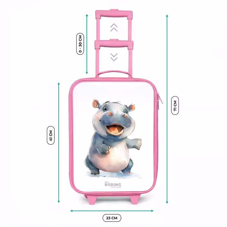 Baby nijlpaard Kinderkoffer - Roze klein -productfoto_formaten