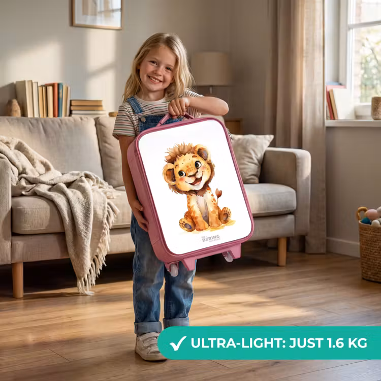 Baby leeuw Kinderkoffer - Roze klein -sfeer2_EN