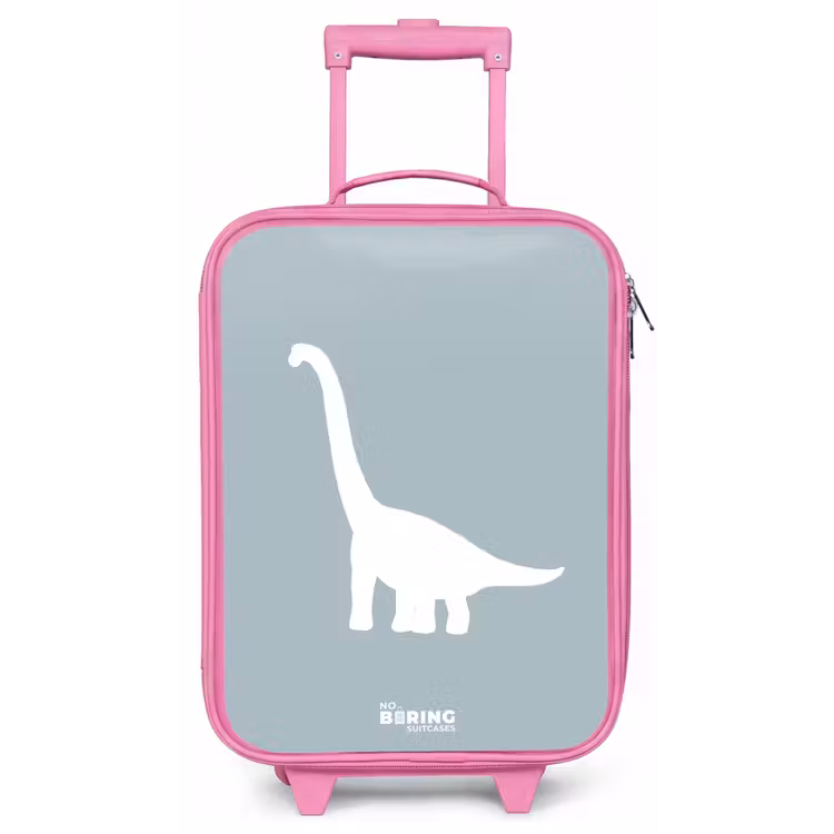 Blauw met Brachiosaurus dino Kinderkoffer - Roze klein -zz3dotto