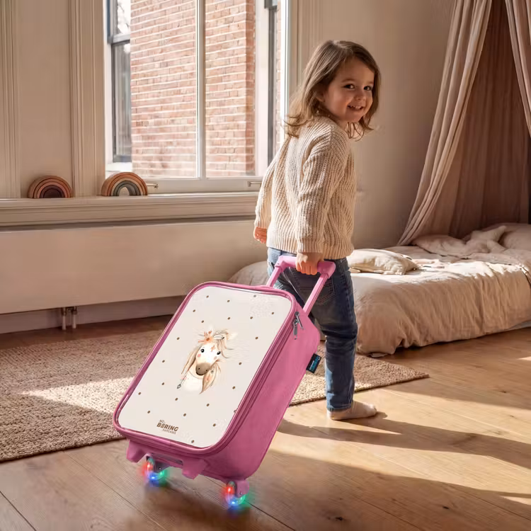 Bohemian paard in pastel kleuren Kinderkoffer - Roze klein -sfeer1