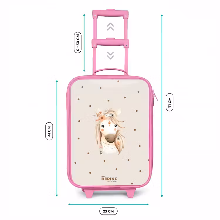 Bohemian paard in pastel kleuren Kinderkoffer - Roze klein -productfoto_formaten