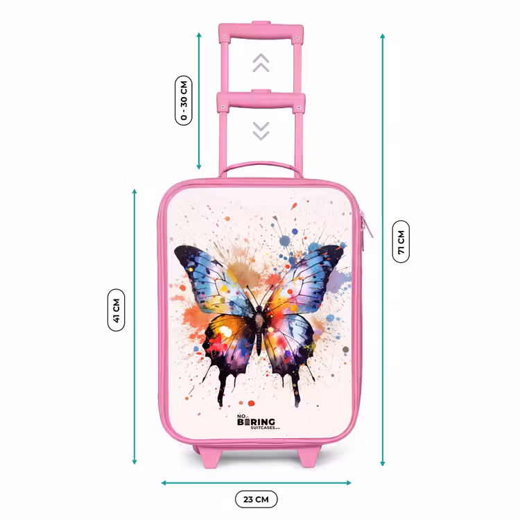 Vlinderexplosie Kinderkoffer - Roze klein -productfoto_formaten