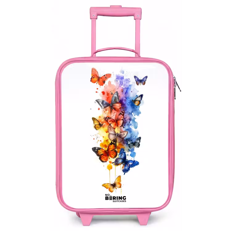 Vlinderzwerm Kinderkoffer - Roze klein -zz3dotto