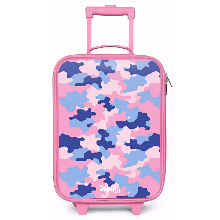 Camouflage - Roze - Blauw Kinderkoffer - Roze klein -zz3dotto